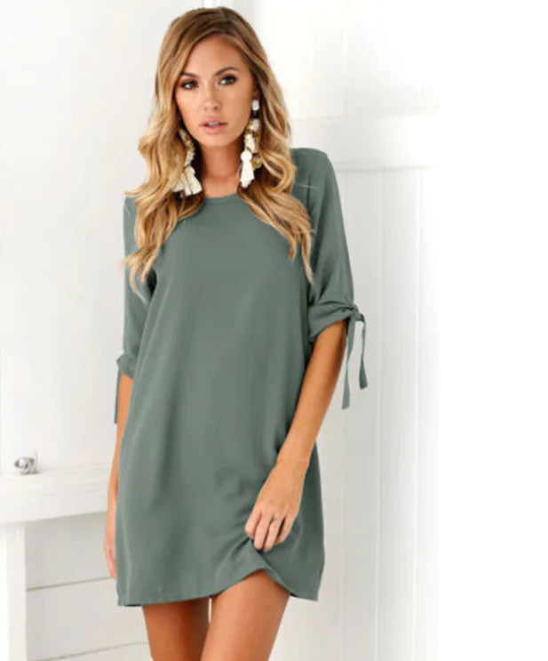 Chiffon Printed Dress - Floral Design Dress