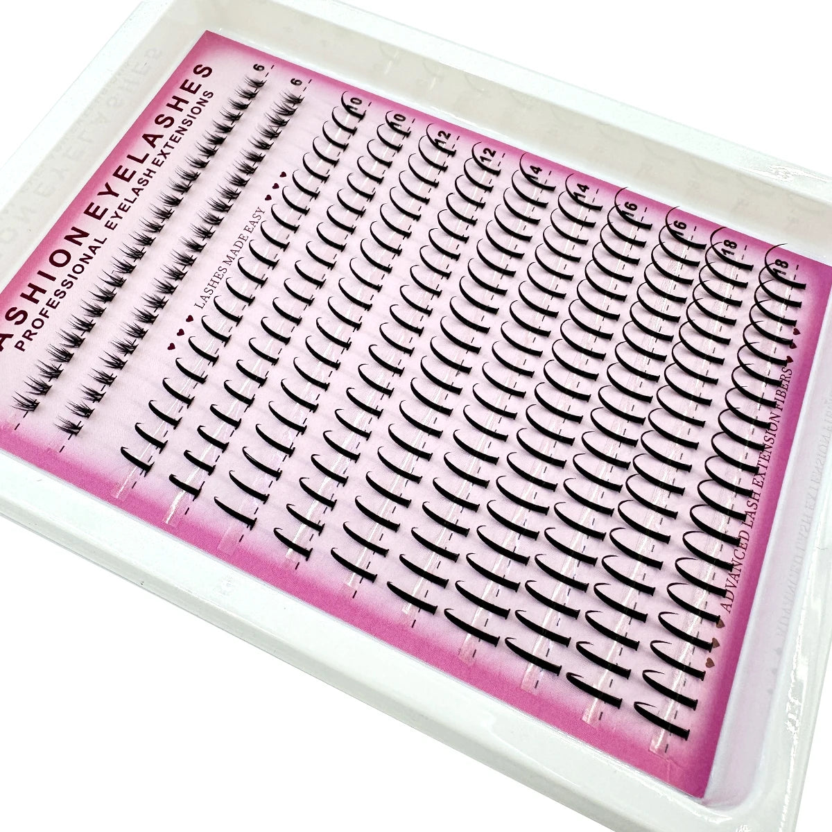 16Rows Bottom Lashes(6-7mm) and Spikes(15-21mm) Mix DIY Eyelash Extension Wispy Individual Lash Spikes Clusters DIY Lashes Tools