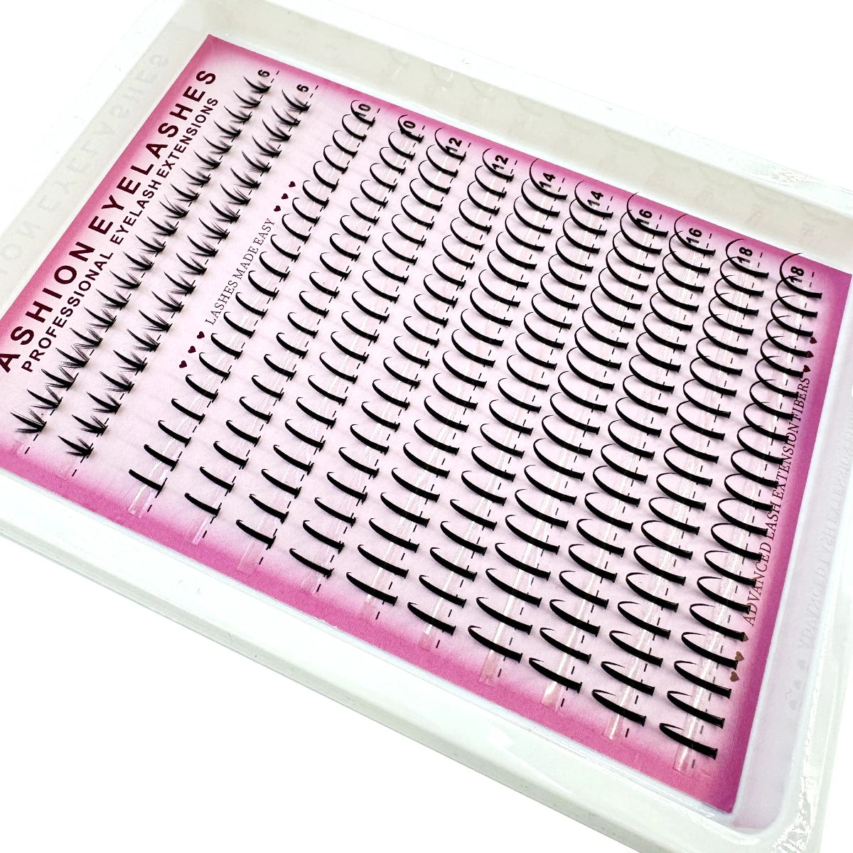 16Rows Bottom Lashes(6-7mm) and Spikes(15-21mm) Mix DIY Eyelash Extension Wispy Individual Lash Spikes Clusters DIY Lashes Tools